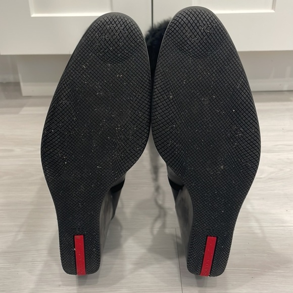 Prada Nylon Wedge Heel Winter Boots - Picture 9 of 15